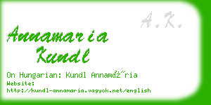 annamaria kundl business card